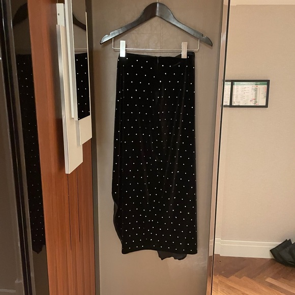 Bobbles & Lace Diamond Of The Season Skirt Black Velvet Skirt Medium - Picture 9 of 9